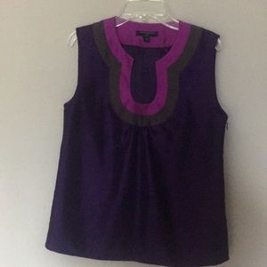 Banana Republic Petite Scalloped Purple Top